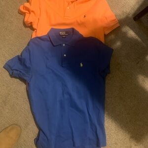 Ralph Lauren Vibrant Orange and Classic Blue Polos